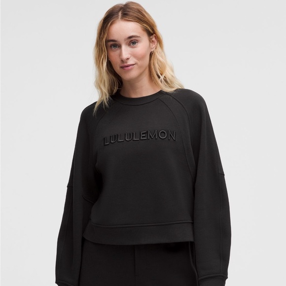 NWT 🖤Lululemon Scuba Oversized Pullover Wordmark - Picture 1 of 9
